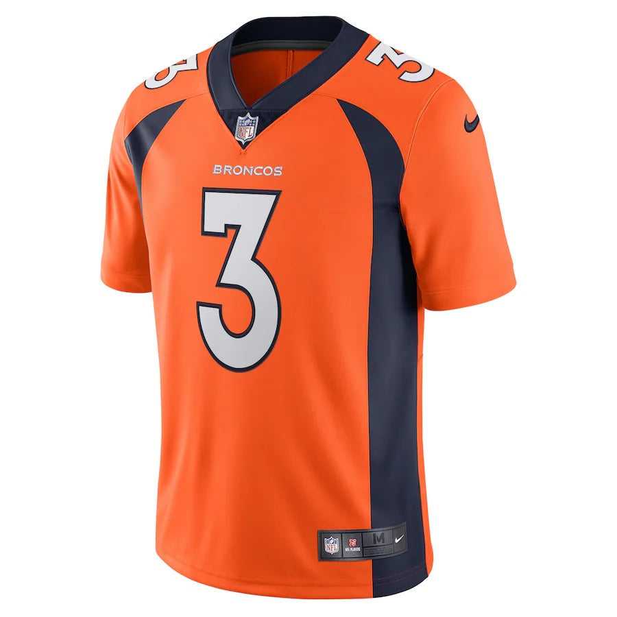 Men's Denver Broncos Drew Lock Nike Orange Vapor Limited Jersey