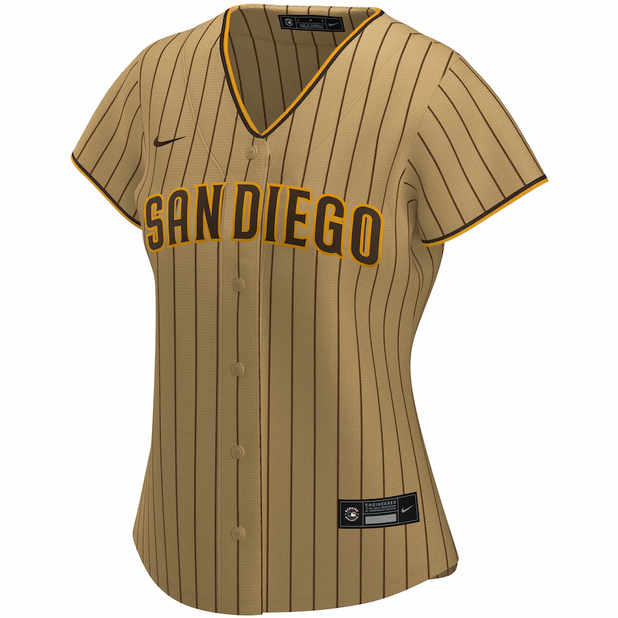 Women's San Diego Padres Nike Tan Alternate Replica Team Jersey