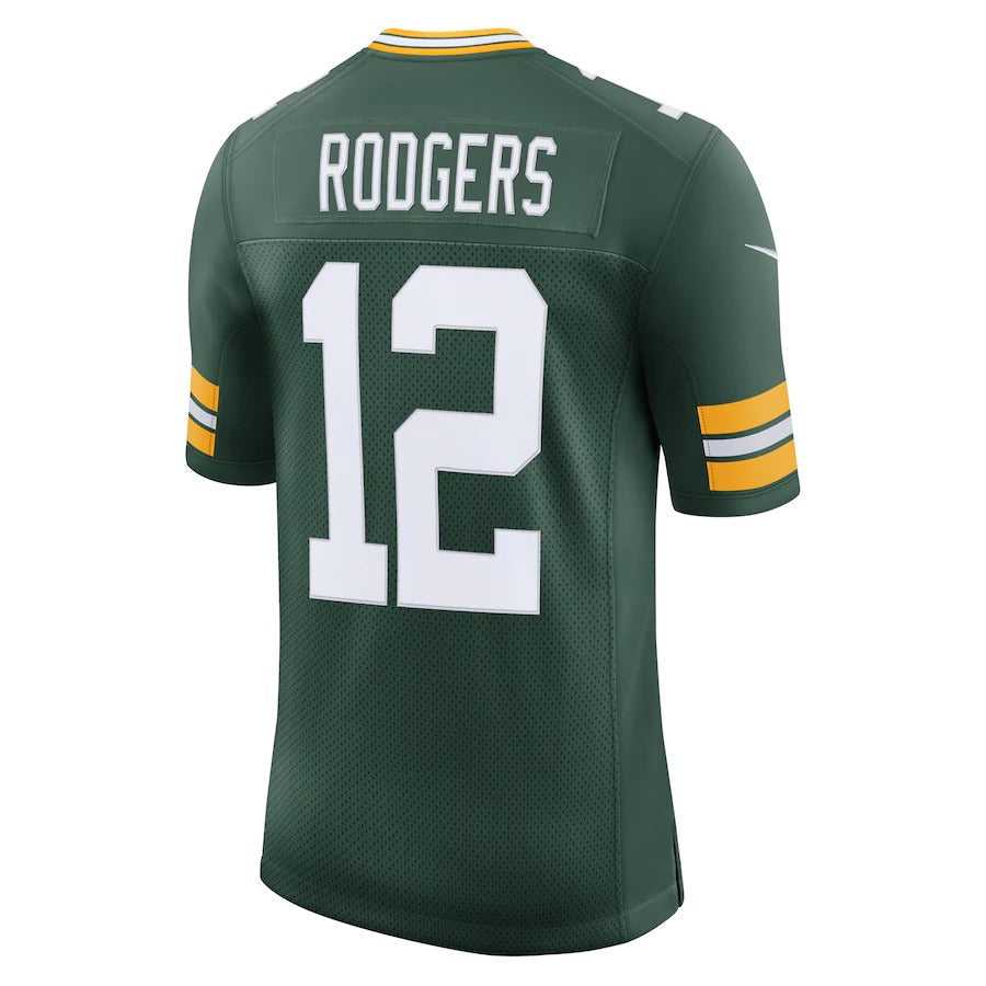 Men's Green Bay Packers Aaron Rodgers Nike Green Captain Vapor Limited Jersey