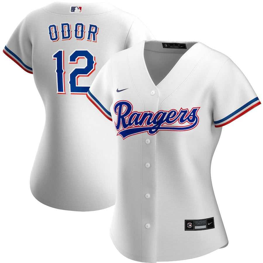 Women's Texas Rangers Rougned Odor Nike White Home Replica Player Jersey